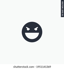 Angry, premium quality flat icon. Vector logo concept for web graphics, EPS 10