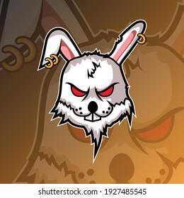 Vector de videojuegos de rabbit enojado