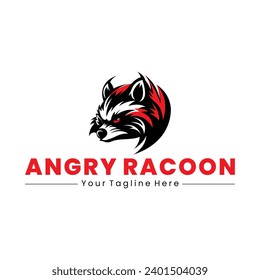 Angry Racoon Vectordesign Graphic