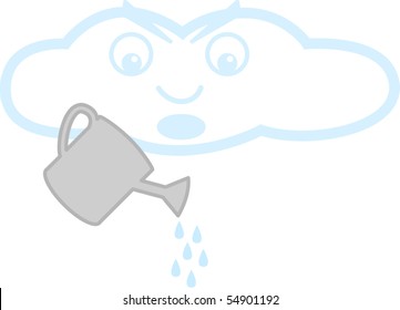 angry raining cloud