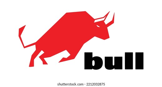 Angry Red Bull In Matador Logo Icon Design