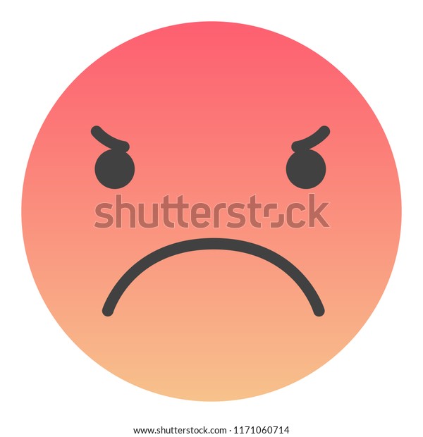 「angry Red Face Emoticon Emoji Sign」のベクター画像素材（ロイヤリティフリー） 1171060714 Shutterstock 