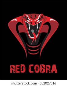 Angry Red King Cobra