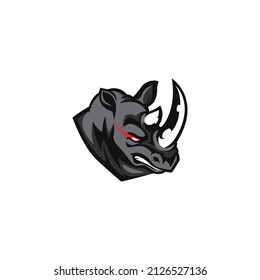 Angry rhino logo for esport company