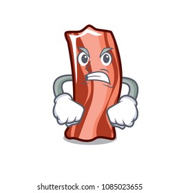 Angry ribs mascot cartoon style