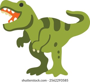 Angry roaring T-Rex vector illustration. T-Rex dinosaurs isolated on white background.  