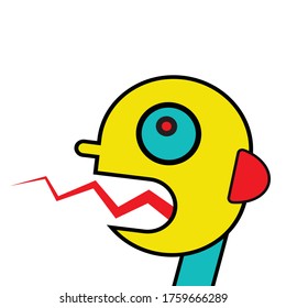 angry robot  abstract  art   design  vector eps.10