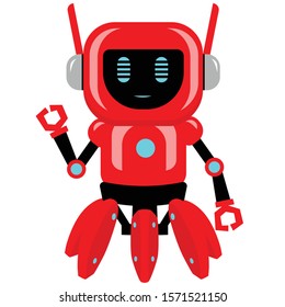 angry robot and smile robot cute