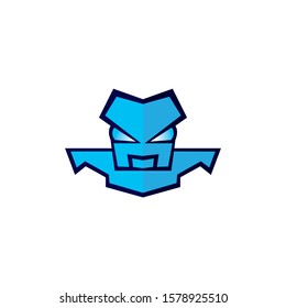 Angry robot vector logo design.	
