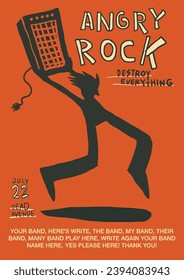 Angry Rock Gig Poster Flyer Template