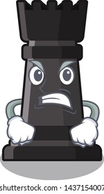 Angry rook chess in the character shape