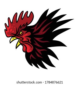 Angry Rooster Fighting Mascot Logo Premium Design Vector Illustration