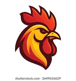 Angry Rooster Logo Design Element