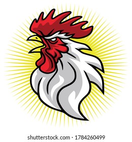 Angry Rooster Mascot Logo Premium Design Vector Illustration