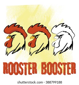 angry rooster set