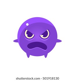 Angry Round Character Emoji