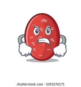 Angry salami mascot cartoon style
