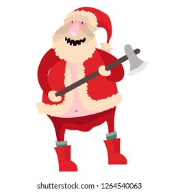 Angry Santa With Ax