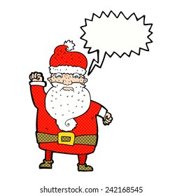 caricatura enojada de santa