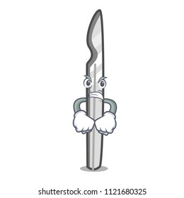 Angry scalpel mascot cartoon style