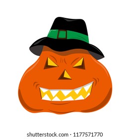 Angry and scary vector pumpkin for Halloween