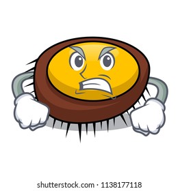 Angry sea urchin mascot cartoon