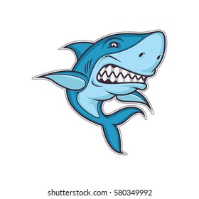 Cute Cartoon Blue Whale Calf Vector Stock Vector (Royalty Free) 54118171