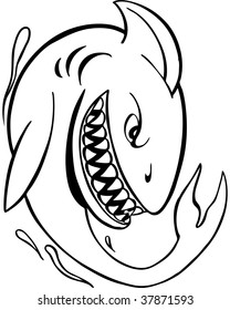 Angry Shark Art