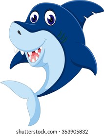 angry shark cartoon 
