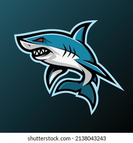 Shark Esport Mascot Logo Design Stock Vector (Royalty Free) 1555893473