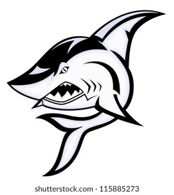 Angry Shark Mascot Vector Illustration