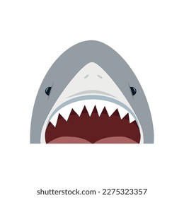 Angry shark with open mouth