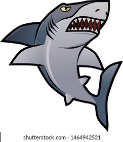 Cool Cartoon Shark Vector Illustration Simple Stock Vector (Royalty ...