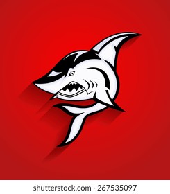 Angry Shark Tattoo Mascot Vector