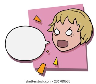 angry shouting girl