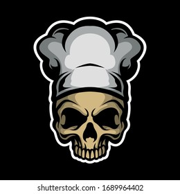 angry skull chef for commercial use