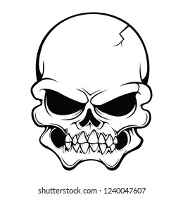 Angry Skull Illustration Stock Vector (Royalty Free) 1240047607 ...