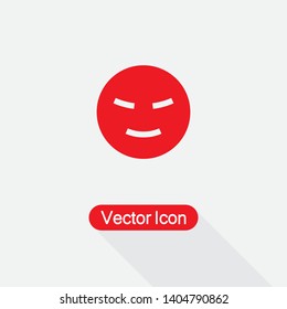 Angry Smile Icon Vector Illustration Eps10