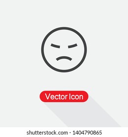 Angry Smile Icon Vector Illustration Eps10