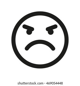 Angry Smiley Icon Emoji Smiley Stock Illustration 679116928