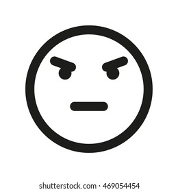 Angry smiley vector icon. Emoji smiley.