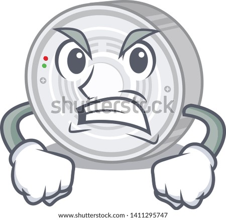 Angry smoke detector in the cartoon shape