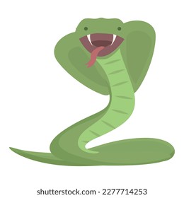 Angry snake icon cartoon vector. King cobra. Face wild