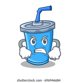 Angry soda drink character cartoon