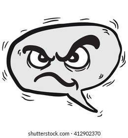 angry speech bubble cartoon illustration
