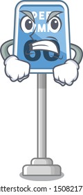 Angry speed limit isolated in the mascot