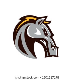 Angry stallion modern vector mascot