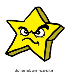 angry star cartoon