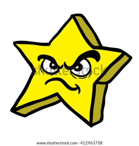 angry star cartoon