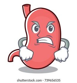 Angry stomach character cartoon mascot